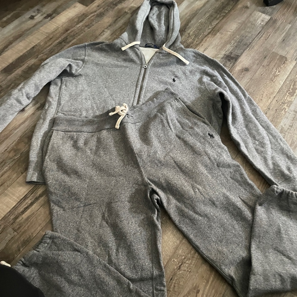 Ralph Lauren Charcoal Hoodie 2- piece Sweatsuit